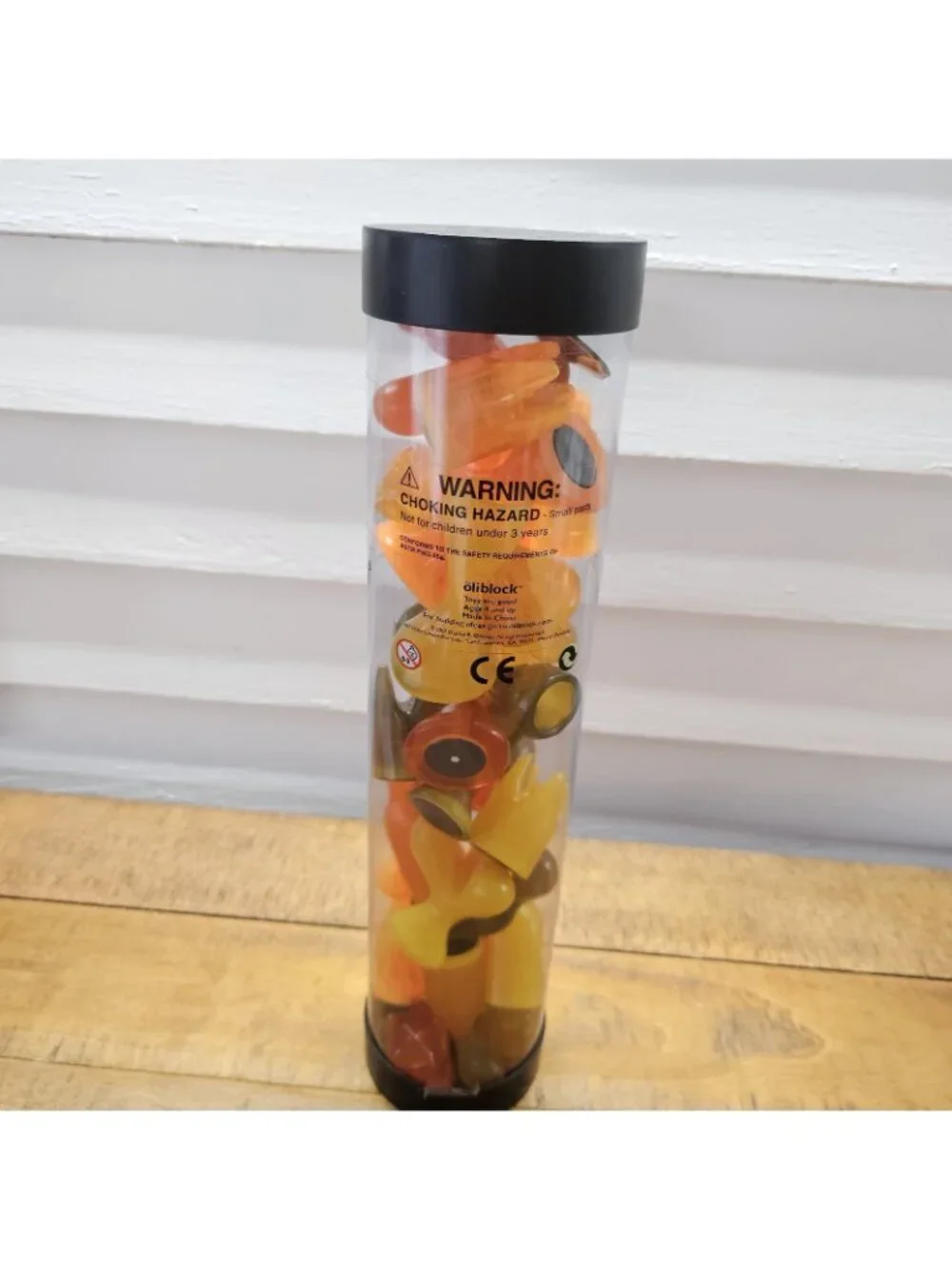 OLIBLOCK architectural building blocks 2001 -24 PC Set Clear Tube Orange